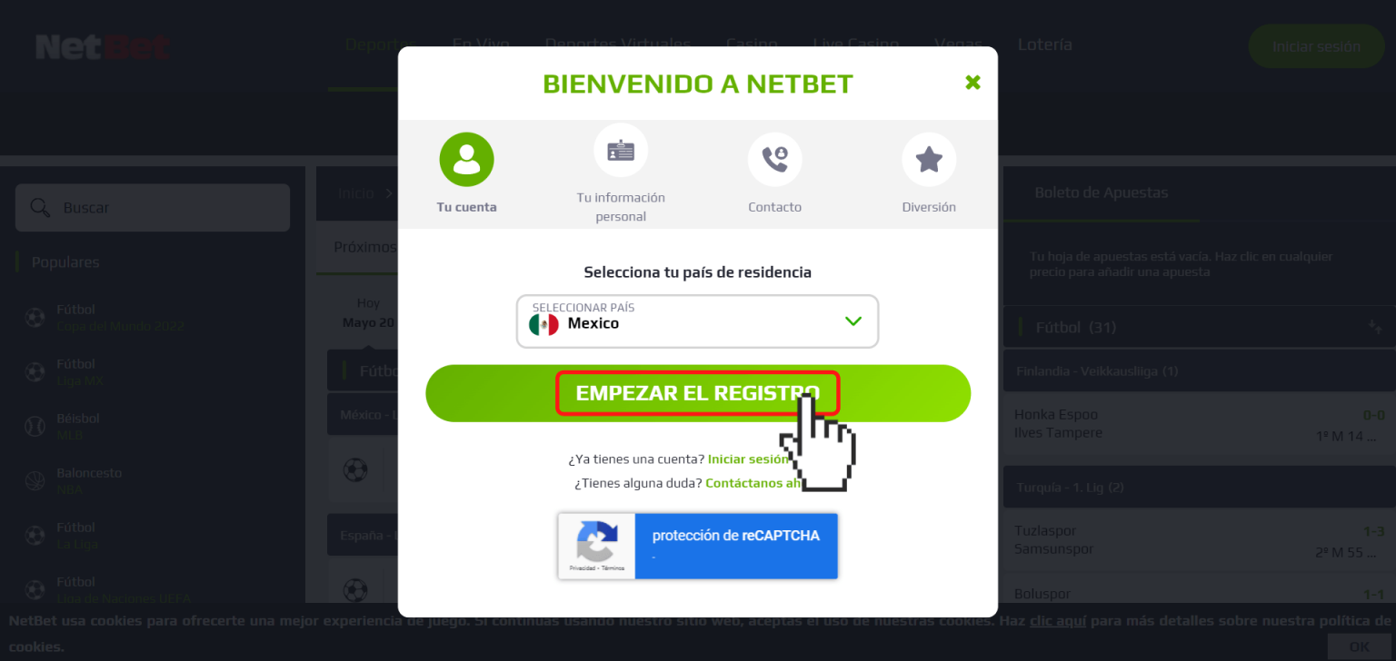 ¿Cómo puedo registrarme en NetBet? [Guía PASO a PASO]