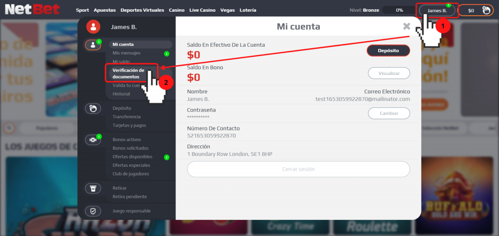 Registro NetBet México - Paso 8